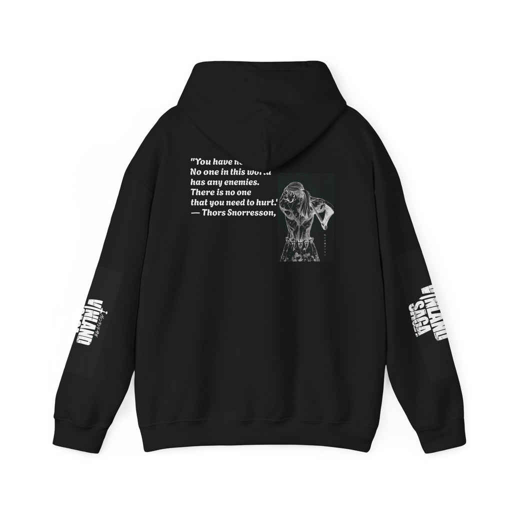 Vinland Saga Quote Hoodie — 'You have to. No one in this... has any enemies.' Graphic Anime Pullover
